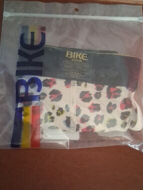 Bike Men’s Medium Leopard Print Jockstrap  - White/Pink